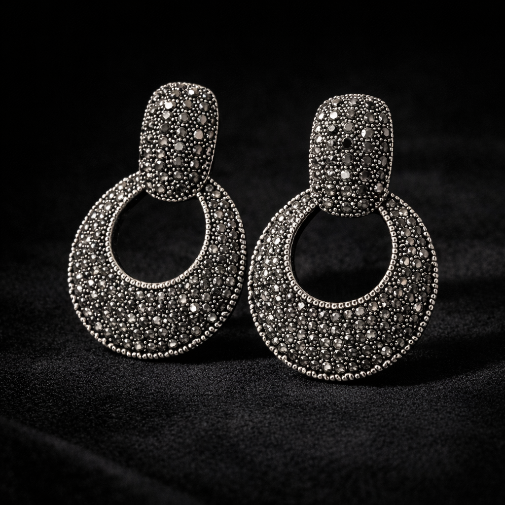 Vintage Crystal Halo Statement Drop Earring