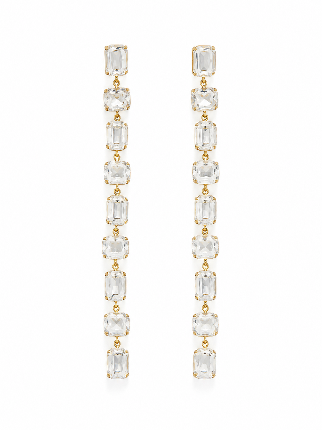 Luxe Crystal Cascade Drop Earrings