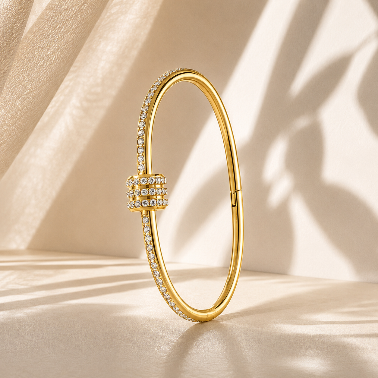 Trinity Pavé Crystal Bangle
