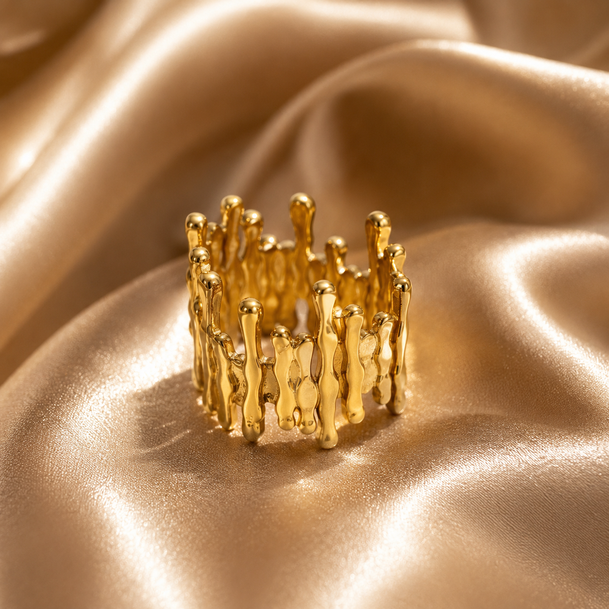 Molten Drip Statement Ring