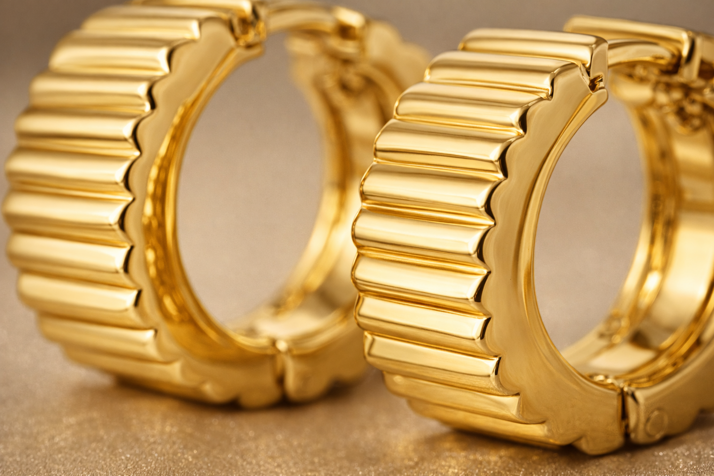 Gold Chunky Hoop Earrings