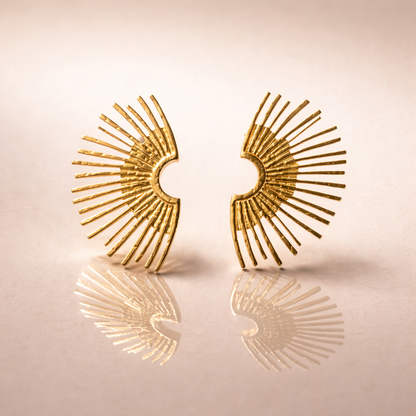 Celestial Sunray Statement Earrings
