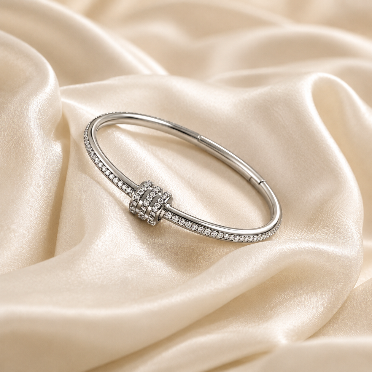 Trinity Pavé Crystal Bangle