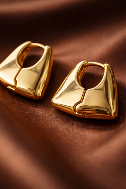 Gold Geometric Hoop Earrings
