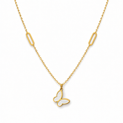 Gold Butterfly Charm Necklace