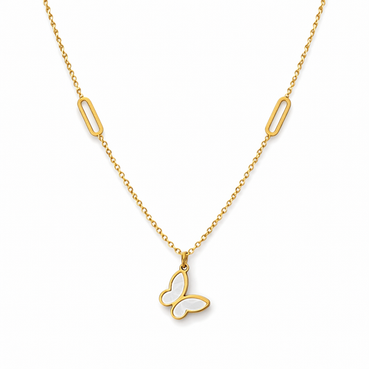 Gold Butterfly Charm Necklace