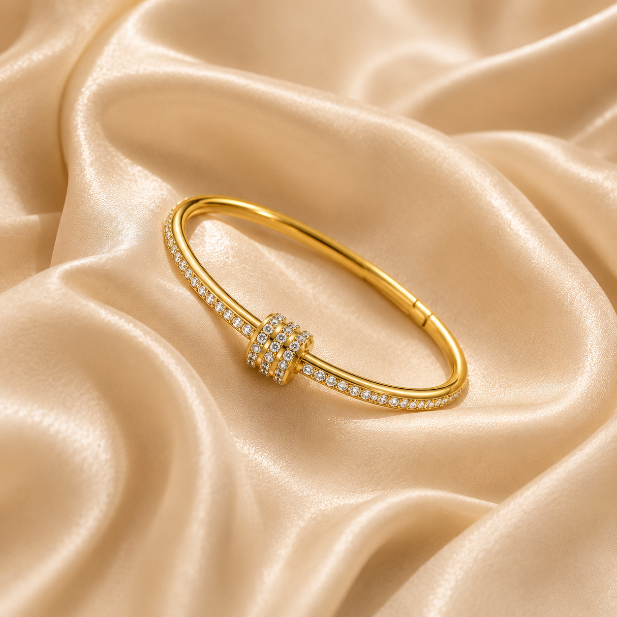 Trinity Pavé Crystal Bangle