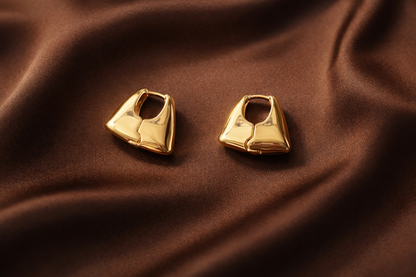 Gold Geometric Hoop Earrings