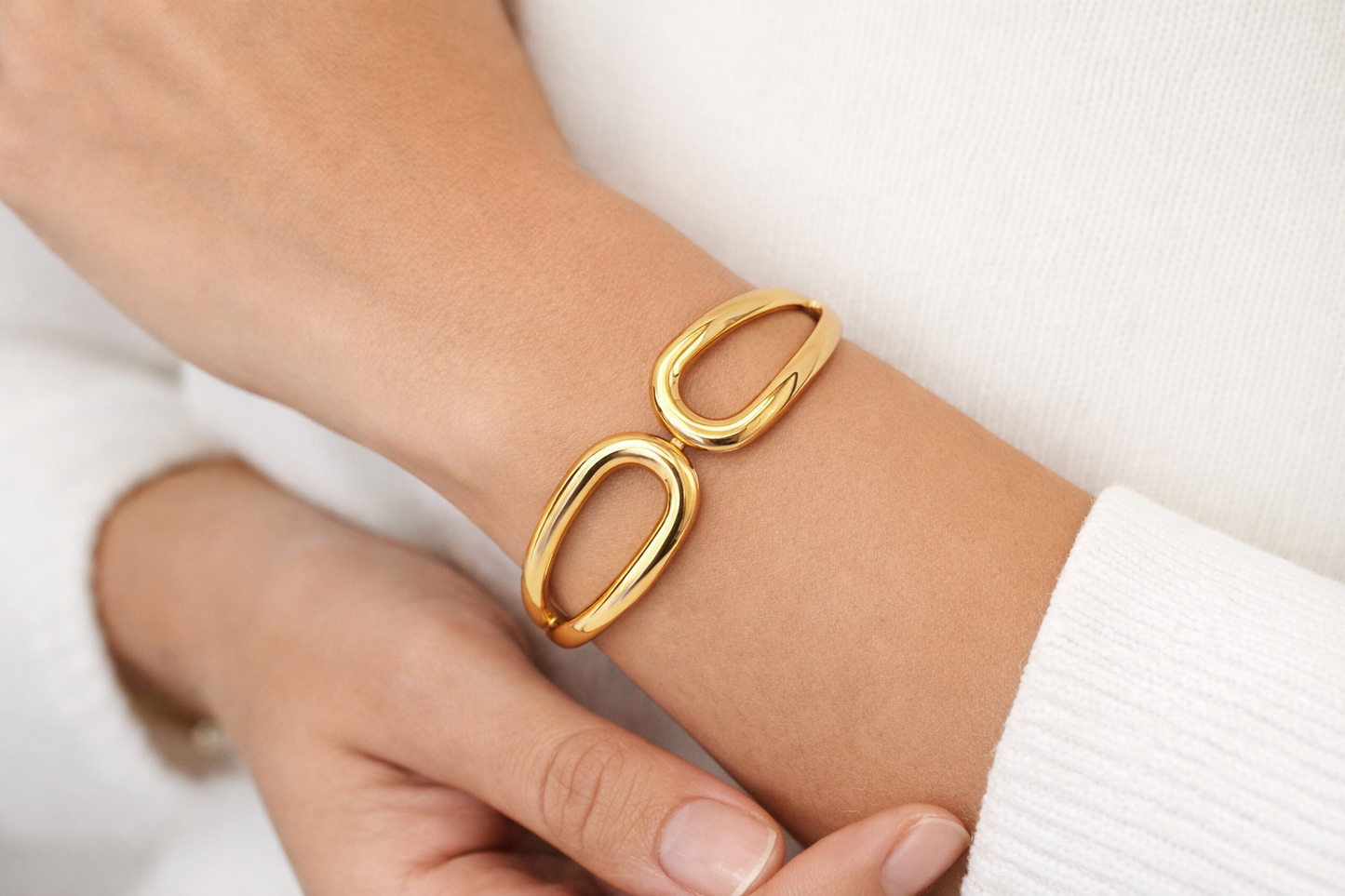 Minimalist Twist Cuff Bracelet