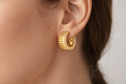 Gold Chunky Hoop Earrings