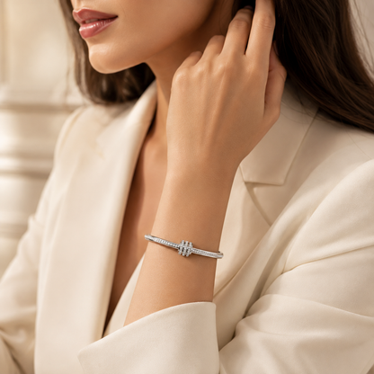 Trinity Pavé Crystal Bangle