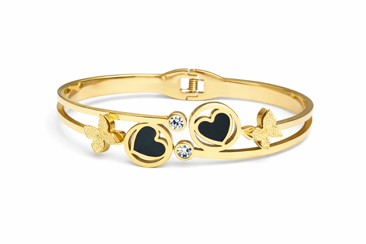 Butterfly Heart Crystal Bracelet