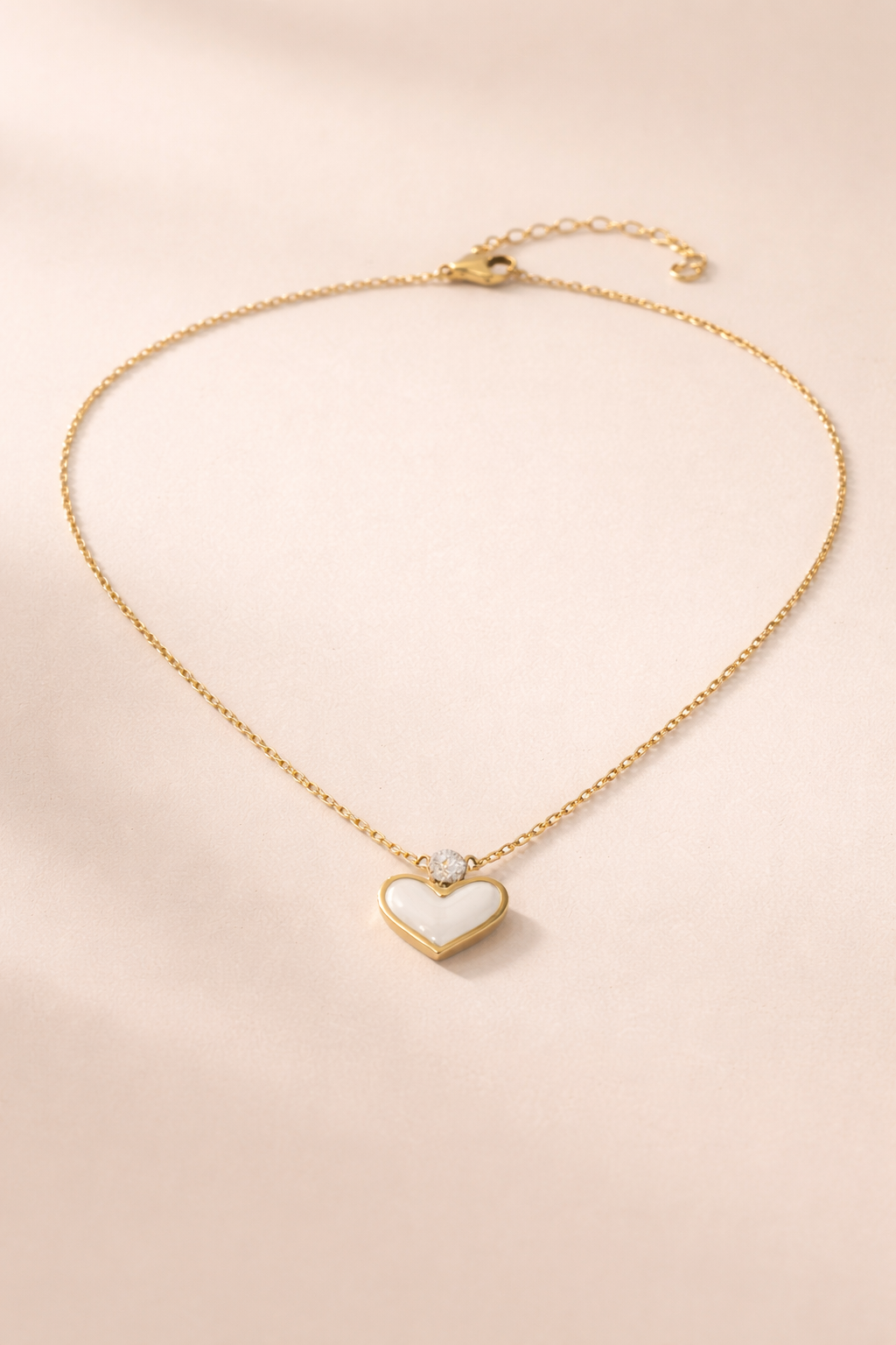 Minimal Gold Heart Charm Necklace