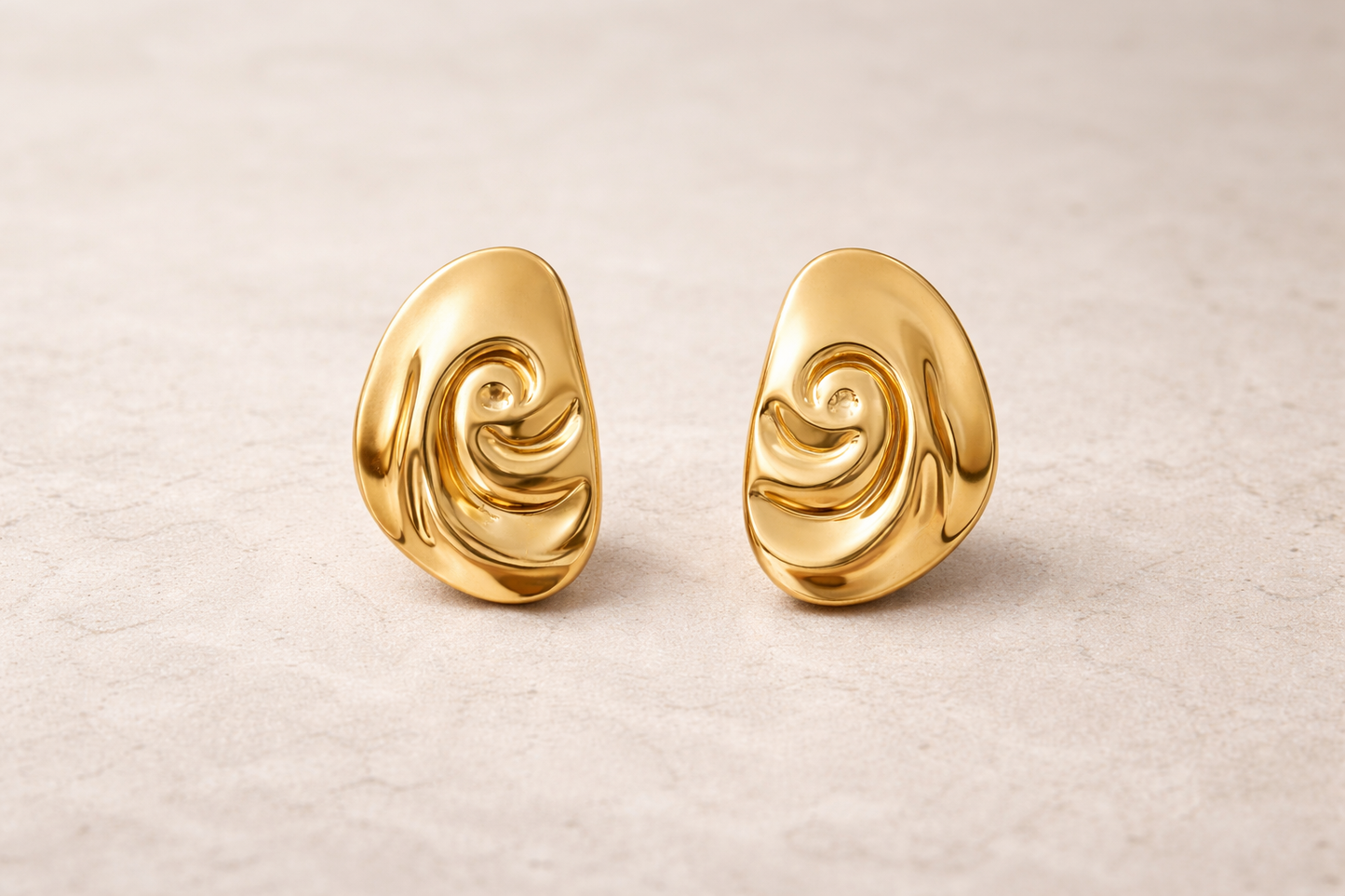 Vortex Gold Molten Stud Earrings
