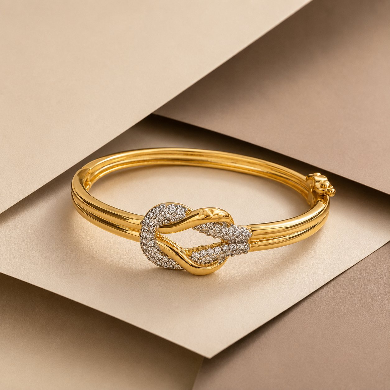 Luxe Pavé Knot Bangle