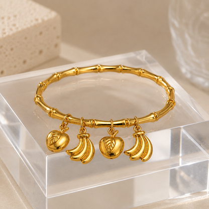 Bamboo Fruit Charm Bracelet