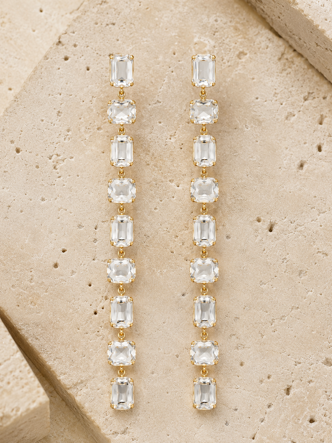 Luxe Crystal Cascade Drop Earrings