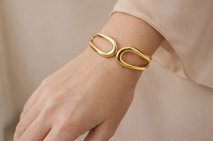 Minimalist Twist Cuff Bracelet