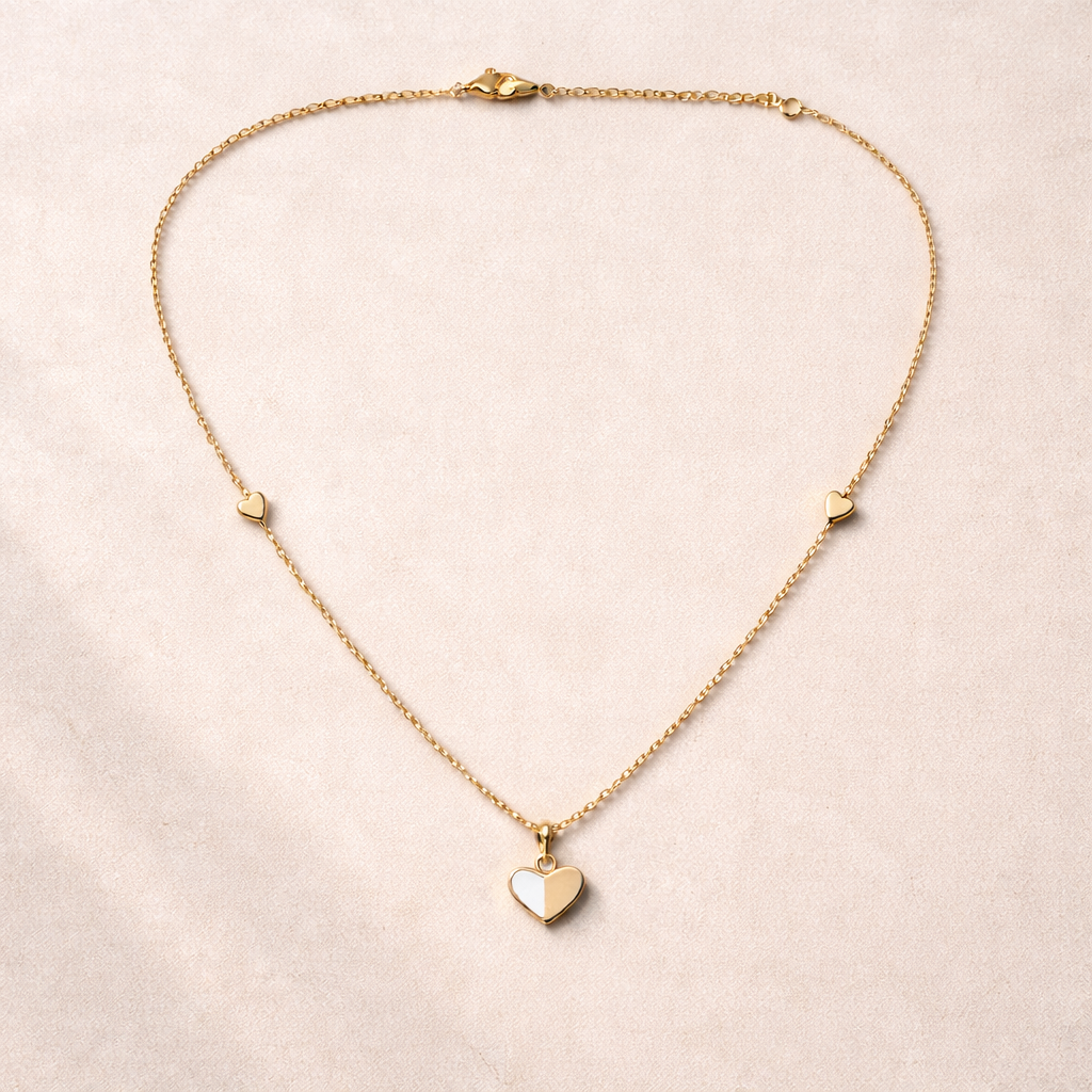 Delicate Gold Heart Charm Necklace
