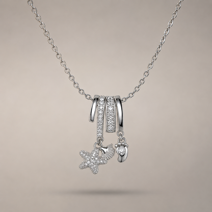 Silver Starfish Pendant Necklace