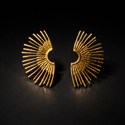 Celestial Sunray Statement Earrings