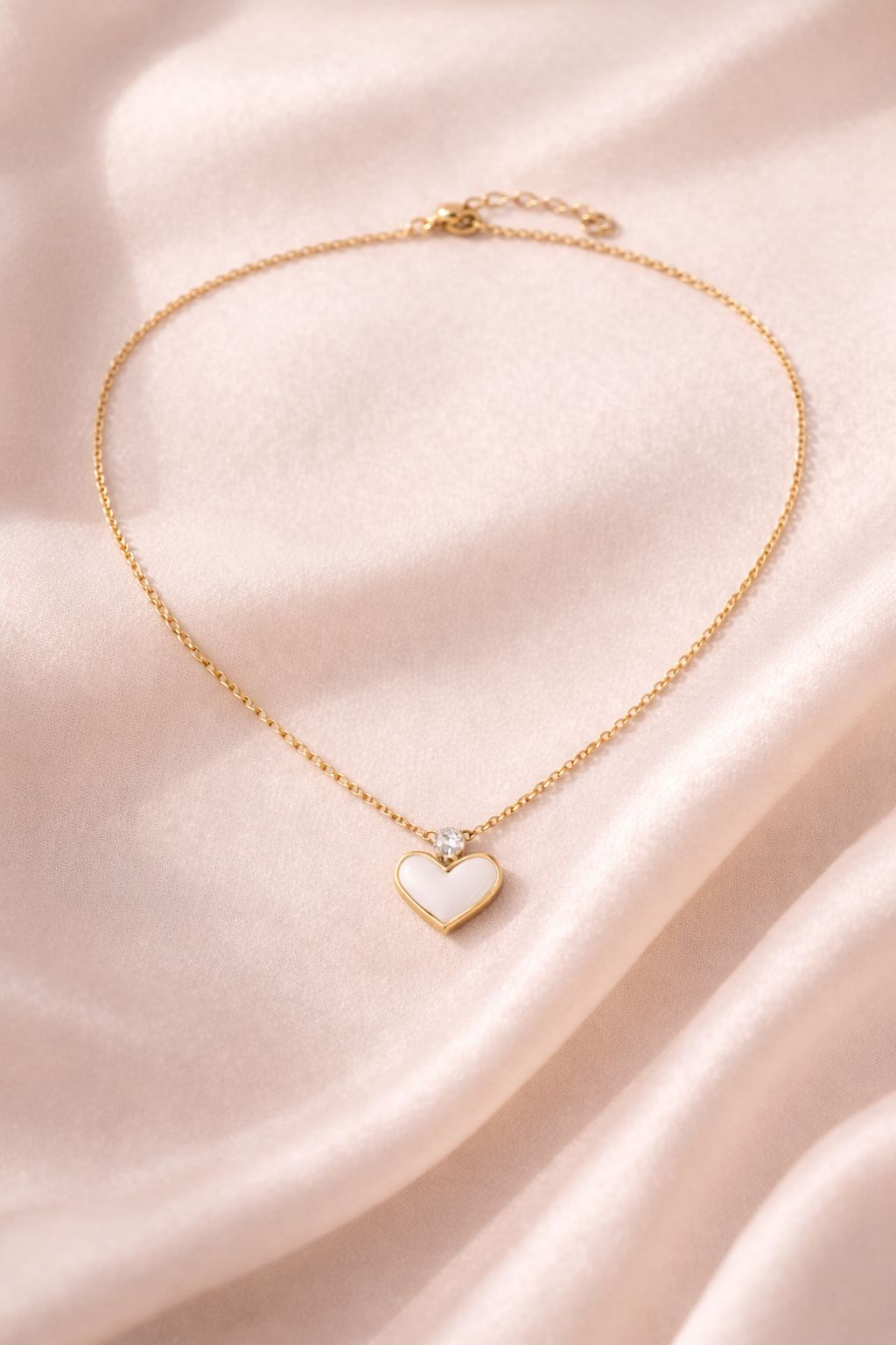 Minimal Gold Heart Charm Necklace