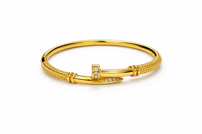 Crystal Nail Bangle Bracelet