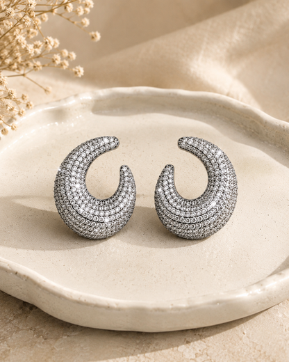 Moonlit Crescent Earrings