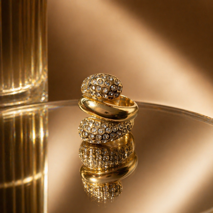 Aurora Crystal Wrap Luxe Ring