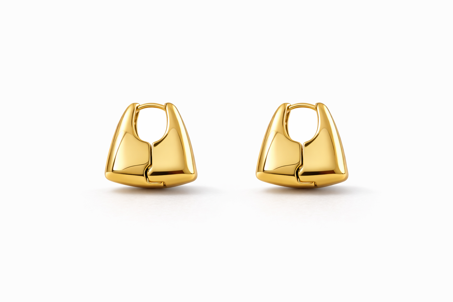 Gold Geometric Hoop Earrings
