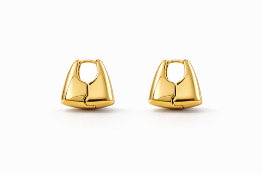 Gold Geometric Hoop Earrings