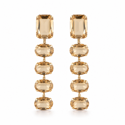 Champagne Crystal Drop Earrings