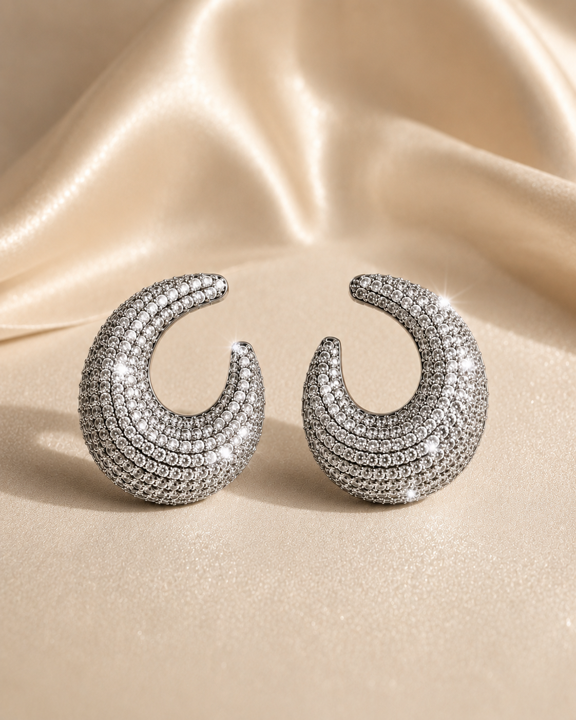 Moonlit Crescent Earrings