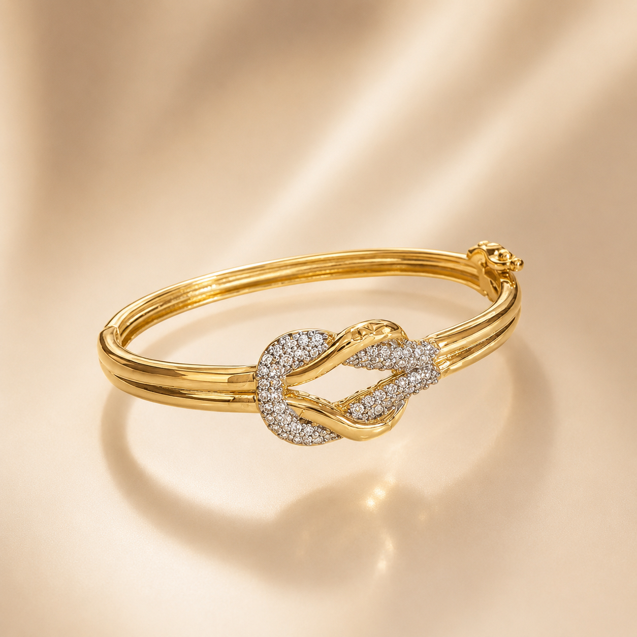 Luxe Pavé Knot Bangle
