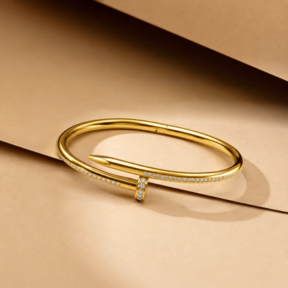 Luxe Nail Pavé Open Bracelet