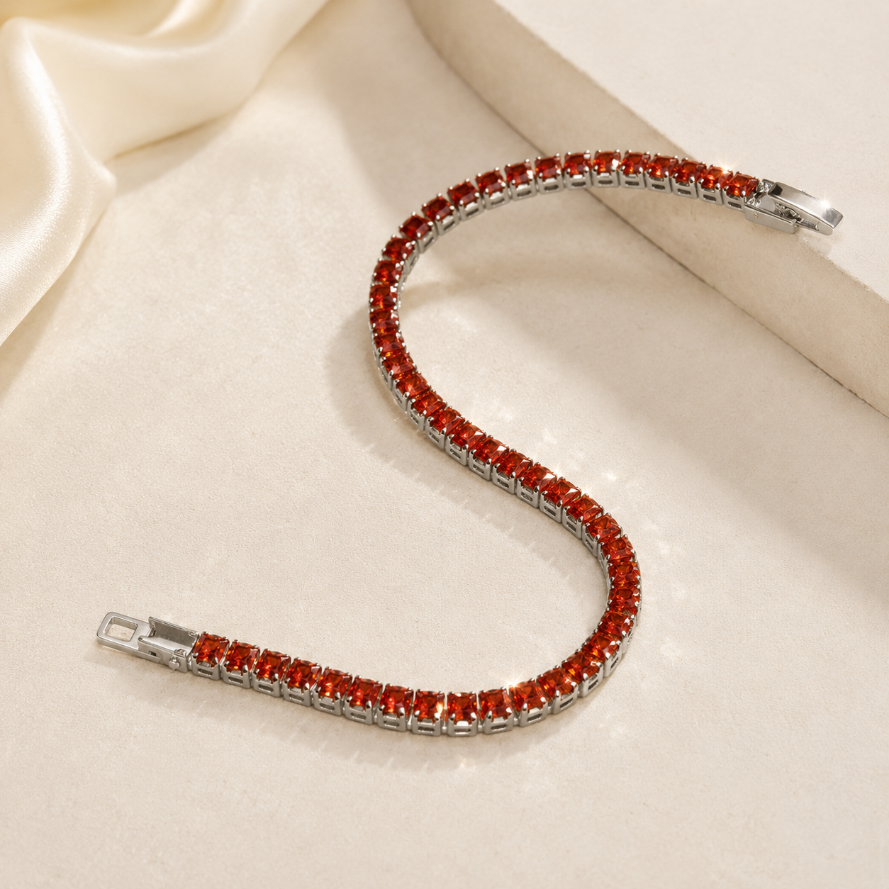 Ruby Radiance Tennis Bracelet