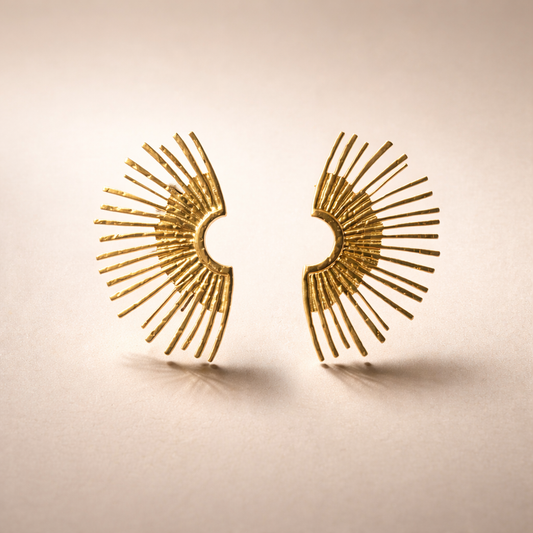 Celestial Sunray Statement Earrings