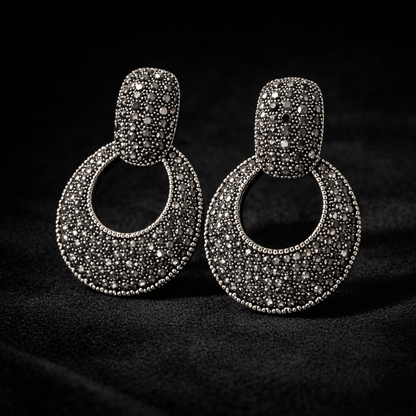 Vintage Crystal Halo Statement Drop Earring