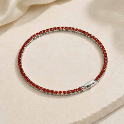 Ruby Radiance Tennis Bracelet