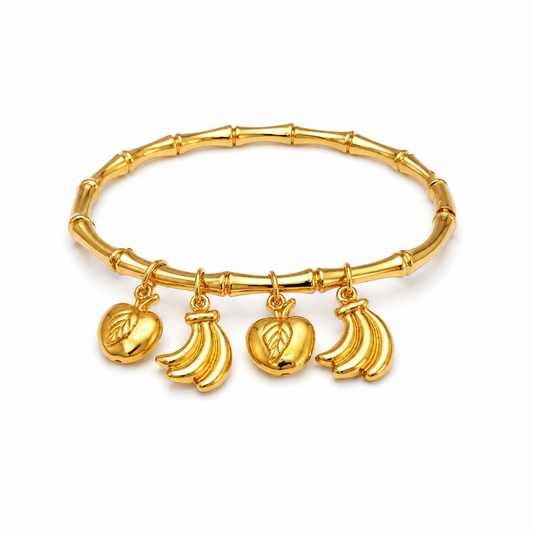 Bamboo Fruit Charm Bracelet