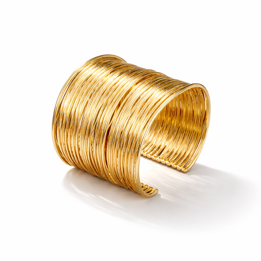 Golden Ripple Luxe Cuff