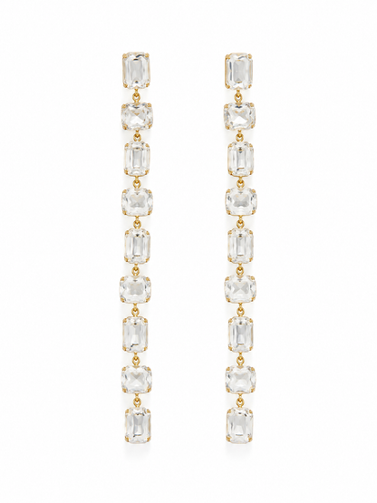 Luxe Crystal Cascade Drop Earrings