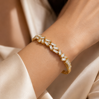 Zigzag Baguette Crystal Bracel