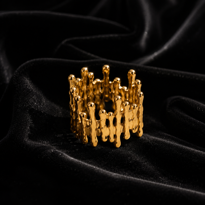 Molten Drip Statement Ring