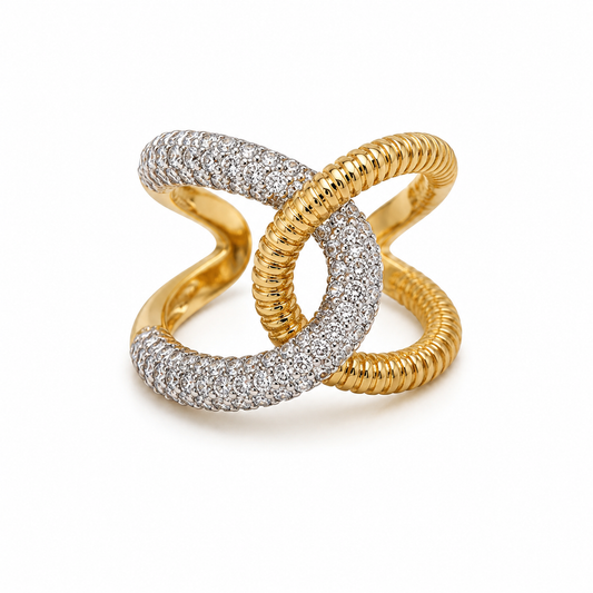 Luxe Pavé Knot Ring
