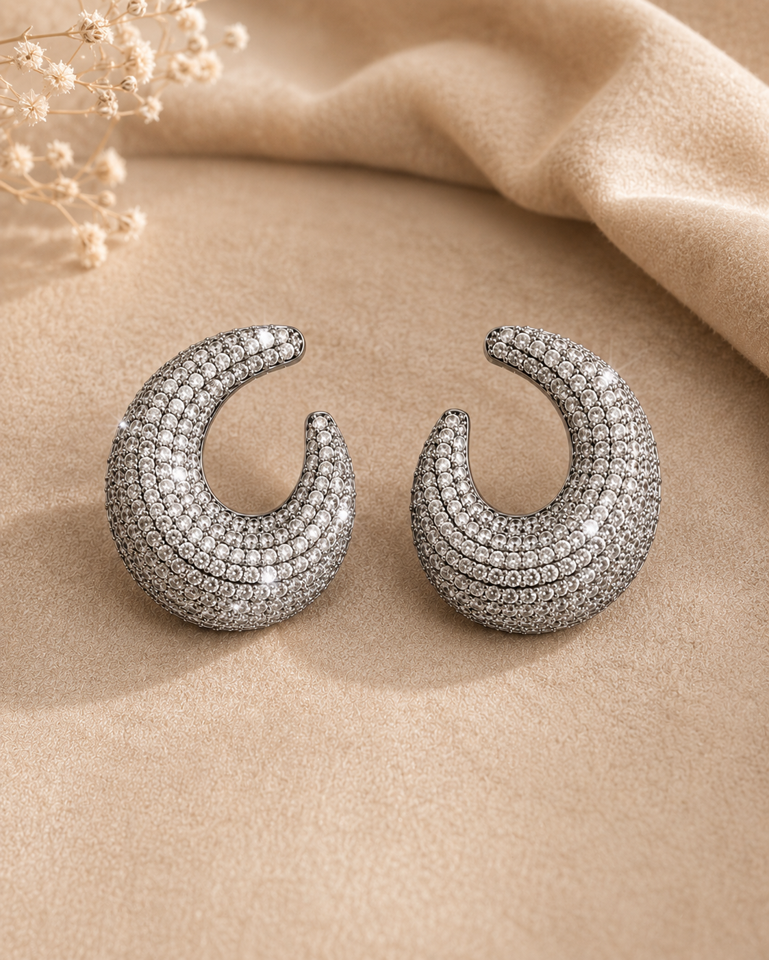 Moonlit Crescent Earrings