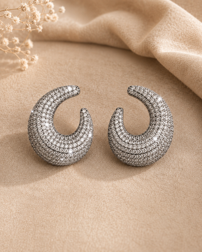 Moonlit Crescent Earrings
