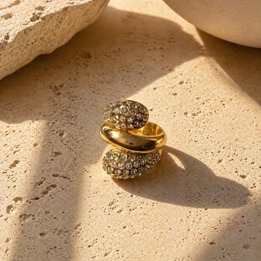 Aurora Crystal Wrap Luxe Ring