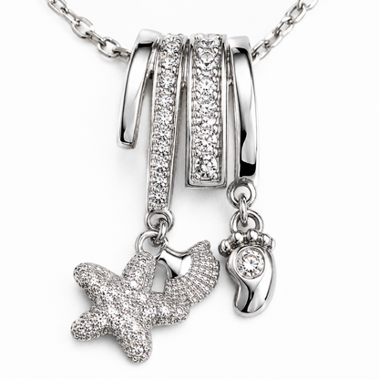 Silver Starfish Pendant Necklace