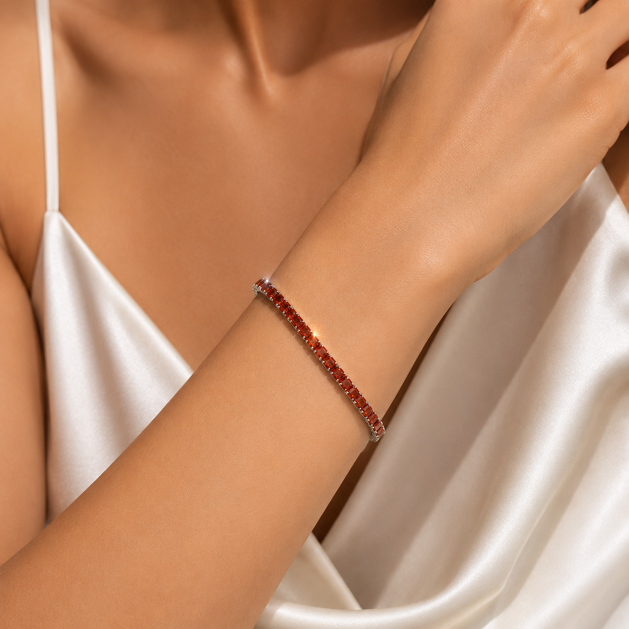 Ruby Radiance Tennis Bracelet